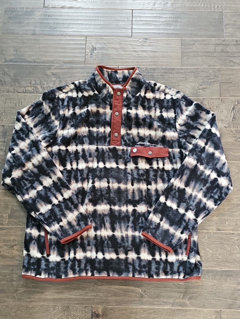 Brand New Eddie Bauer Men's Chutes Long-Sleeve Snap Mock Neck Fleece XL